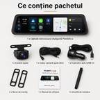 DriveMirror Pro 9.36” – Oglindă Auto Smart cu Wireless CarPlay, Android Auto și Cameră Față-Spate