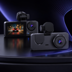 RoadGuard Duo Vision – Cameră Auto Duală Full HD 1080P + Interior 720P, Unghi 170°, Vedere Nocturnă și Monitorizare Parcare