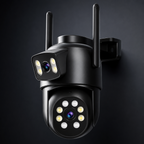 Cameră de Supraveghere Exterior Dual Lens 5G SmartGuard cu AI Detect și Vedere Nocturnă Color