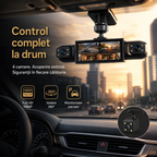 DriveView 360 Pro – Cameră Auto 4 Unghiuri Full HD 1080P cu Vedere Panoramică, Monitor Parcare și Înregistrare în Buclă