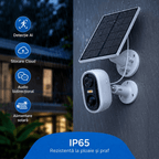 SolarGuard Vision 3MP – Cameră de Supraveghere Exterior Wireless cu Panou Solar, Detectare AI, Vedere Nocturnă Color, Audio Bidirecțional și Protecție IP65
