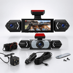RoadGuard 4X Vision – Cameră Auto 4 Canale Full HD+Card 64GB, Ecran IPS, Night Vision, Asistență Parcare.