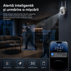 2 CAMERE de Supraveghere WiFi SmartView 1080P cu Vedere Nocturnă Color și Audio Bidirecțional