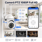 2 CAMERE de Supraveghere WiFi SmartView 1080P cu Vedere Nocturnă Color și Audio Bidirecțional