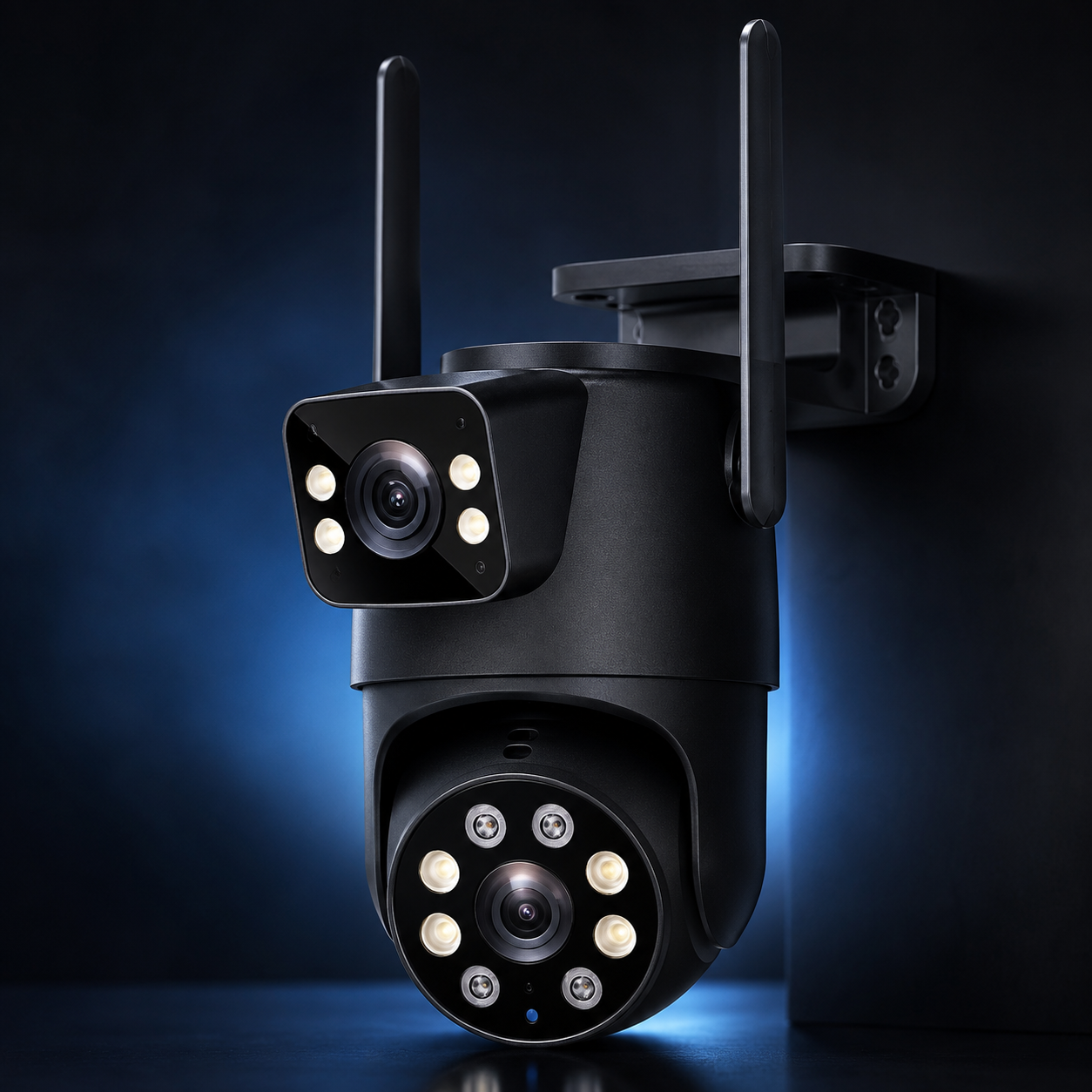 Cameră de Supraveghere Exterior 2K HD cu Lentilă Dublă, WiFi 2.4/5GHz, Rotire Pan-Tilt, Vedere Nocturnă, Detectare Mișcare și Audio Bidirecțional