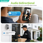 Cameră de Supraveghere Exterior WiFi cu Lentilă Dublă, PTZ 355°, Vedere Nocturnă Color, Detectare Mișcare AI și Audio Bidirecțional