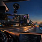 Cameră Auto Premium Dual Lens 1080P + 720P – Monitorizare Parcare 24H, Vedere Nocturnă, G-Sensor și Înregistrare în Buclă