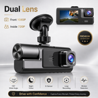 Cameră Auto Premium Dual Lens 1080P + 720P – Monitorizare Parcare 24H, Vedere Nocturnă, G-Sensor și Înregistrare în Buclă