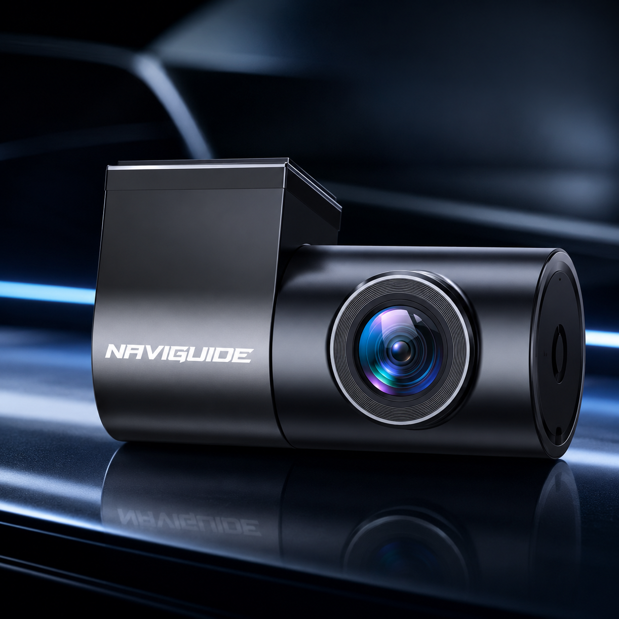 Cameră Auto DVR NAVIGUIDE U102, Full HD 1080P 30FPS, Wi-Fi și Control prin Aplicație, Vedere Nocturnă F1.8, Compresie H.265, Suport Card 128GB, USB-C