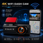Cameră Auto 4K Ultra HD ProDrive cu WiFi 5.8GHz, GPS Opțional și Monitorizare Parcare 24H