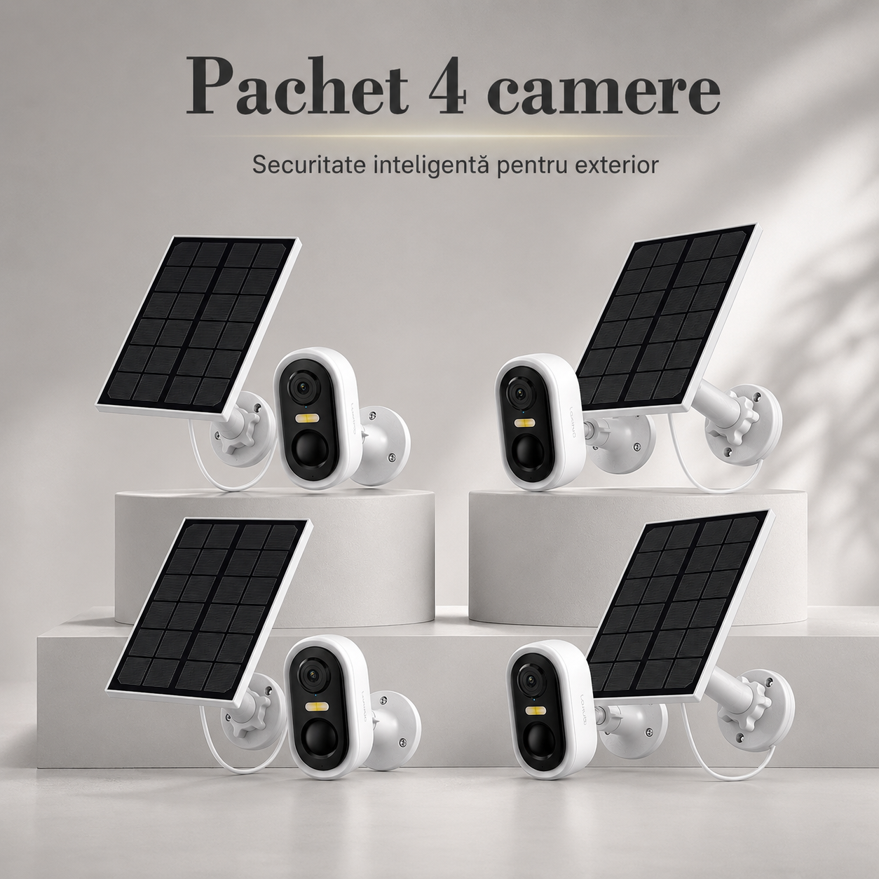 SolarGuard Vision 3MP – Cameră de Supraveghere Exterior Wireless cu Panou Solar, Detectare AI, Vedere Nocturnă Color, Audio Bidirecțional și Protecție IP65