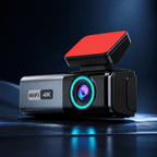 Cameră Auto Duală QOZ, 4K Față + 1080P Spate, Wi-Fi și Aplicație Mobilă, Vedere Nocturnă F2.0, Unghi 140°, Senzor G, Înregistrare în Buclă și Mod Parcare